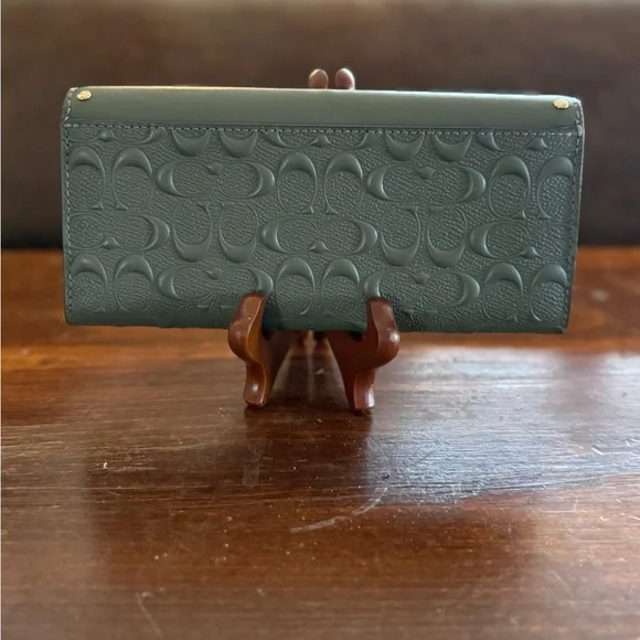 Coach Leather Rivet Slim Envelope Wallet - Picture 2 of 13